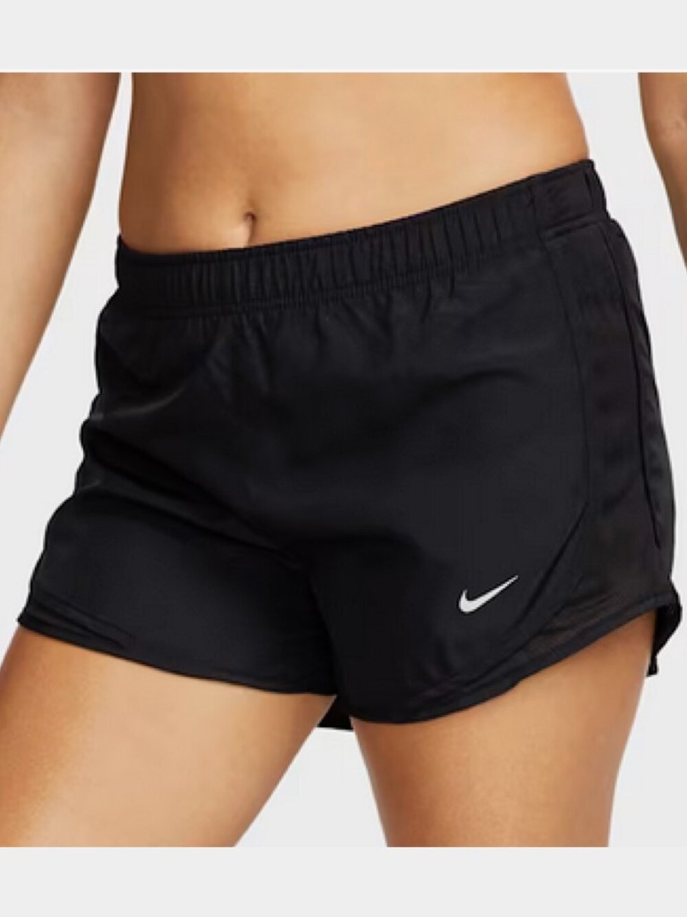 NWT! NEW NIKE WOMENS DRY TEMPO DRI-FIT 3" RUNNING SHORTS BLACK WOLF GREY SIZE XS